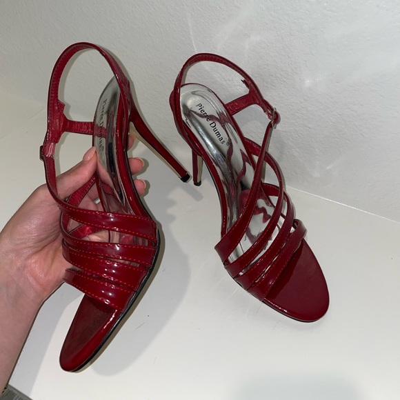 Y2K Strappy Red Pumps - 7.5 - Excellent Condition - Pierre Dumas - Picture 7 of 8